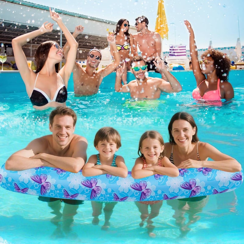 Brmoka Inflatable Swimming Pool Noodle, 2 Pack Soft Fabric Quick Drying Covered Large Pool Floats Noodles, Premium Buoyancy Swim PoolFloats with Portable Storage Bag for Pool Party Toy - Image 4